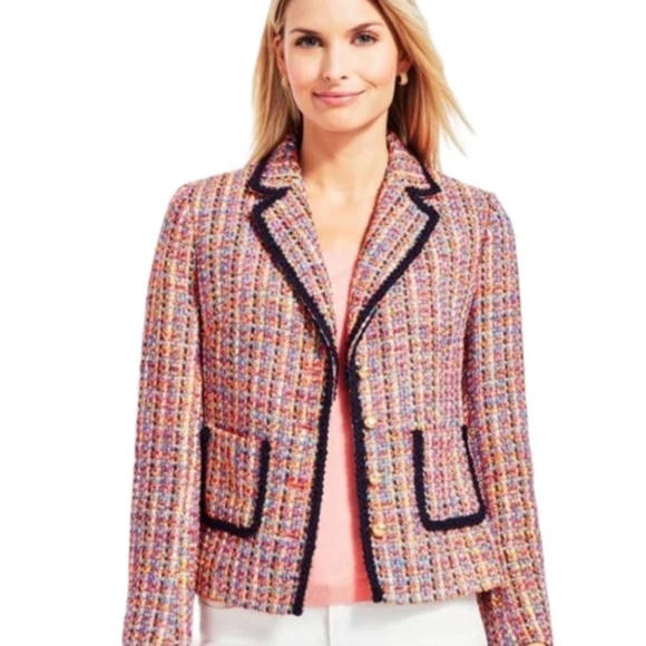 Talbots Pink Tweed Blazer - Picture 1 of 4